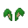 Dark Green Rabbit Ears (ID 2199)