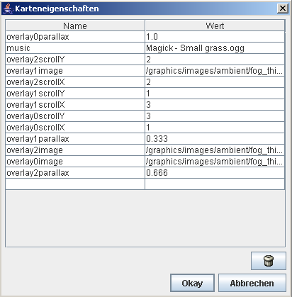 Example for 3 independent scrolling overlays