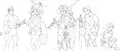 Five characters by itsnervedamage