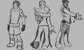 Winter Costume Sketches 2, by Deesine