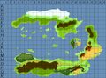 mapa świata z siatką i koordynatami