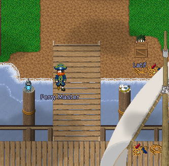 Ferrymaster at Candor (coordinates: 029-1, 45, 107) Head out the door from the spawning point. Head East until you reach Aidan and Ishi. Head directly South and you will see Ferry Master there on the port.