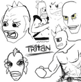 A small group of Tritan faces that I've drawn. -Dave
